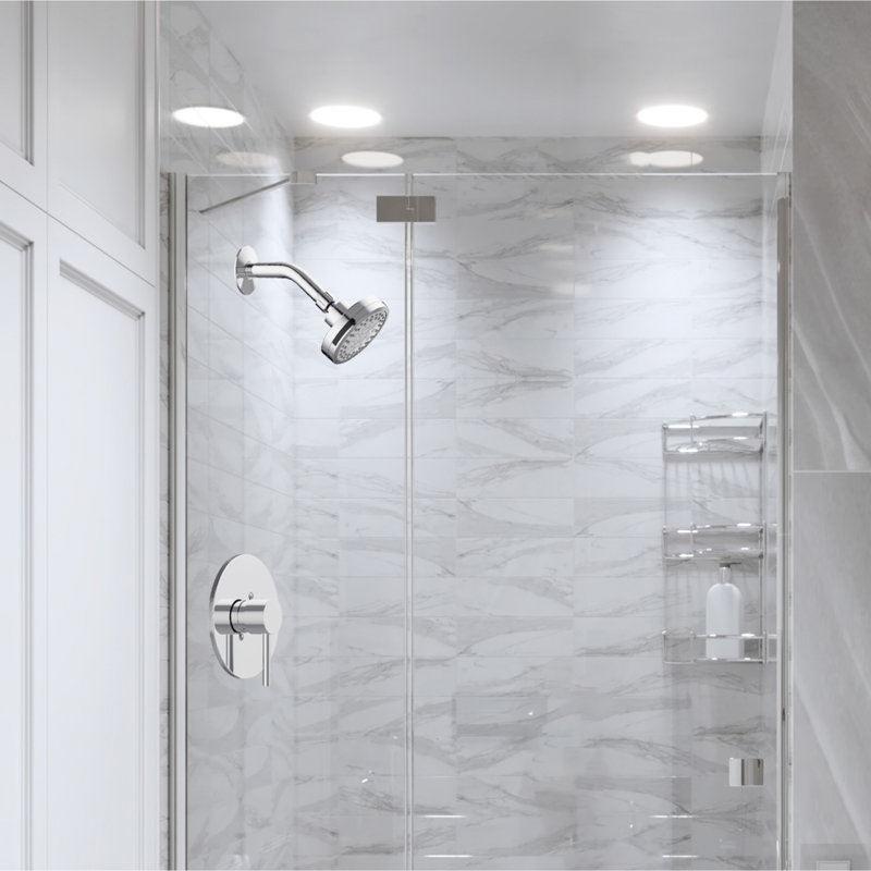 Robinet de douche Eastport II avec valve brute, Chrome poli