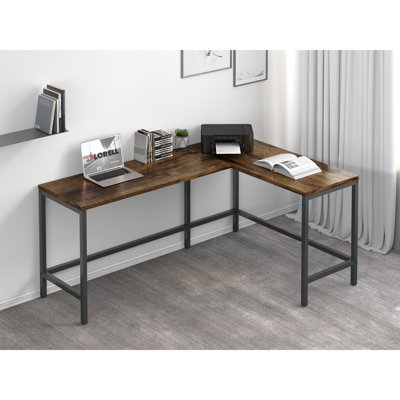 Soho L-Shaped Metal Base Writing Desk