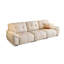 White Genuine Leather Modular Sofa cushion couch