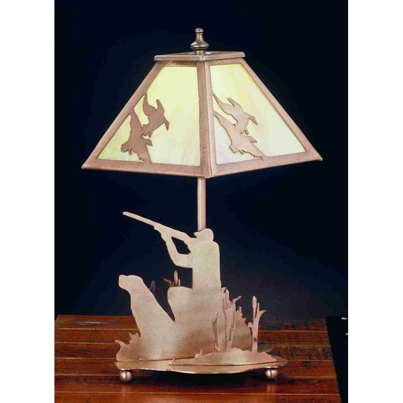 Rustic Lodge Table Lamp, Amber