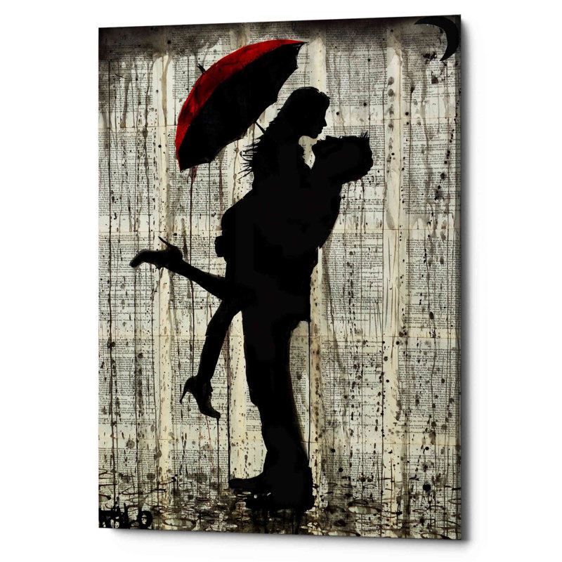 «Love and Rain» par Loui Jover - impression sur toile tendue