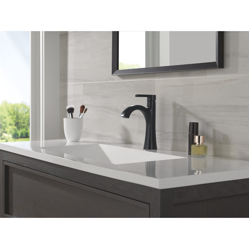 Single Handle Bathroom Faucet, Matte Black