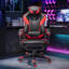 55.5 cm Wide Adjustable Reclining Ergonomic Faux Leather Swiveling Game Chair with Footrest