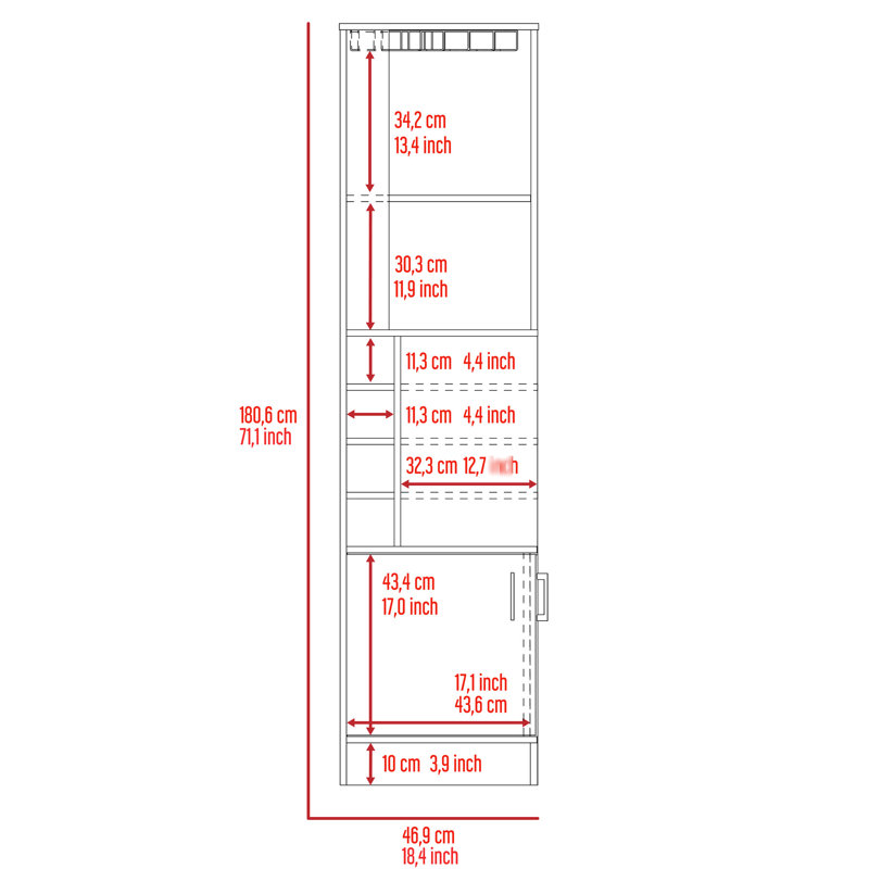 Bar blanc à 2 tablettes Aun pour jusqu'à 8 bouteilles et un rangement élégant avec 8 options de capacité accrue, Blanc