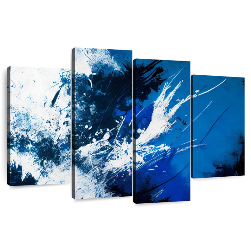 Avery Abstract Splash Of White, 27" H x 43" W