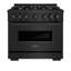 ZLINE 36" Classic Gas Range w/ Convection Oven in Stainless Steel w/ 6 Brass Burners-1137320336