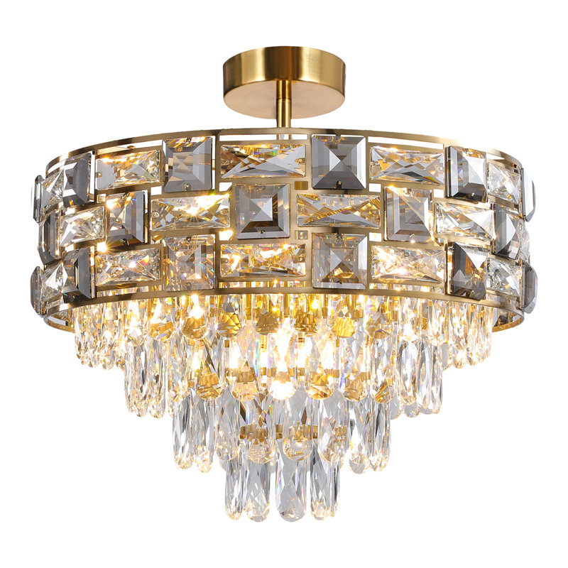 Luxuria Glass Semi Flush Mount