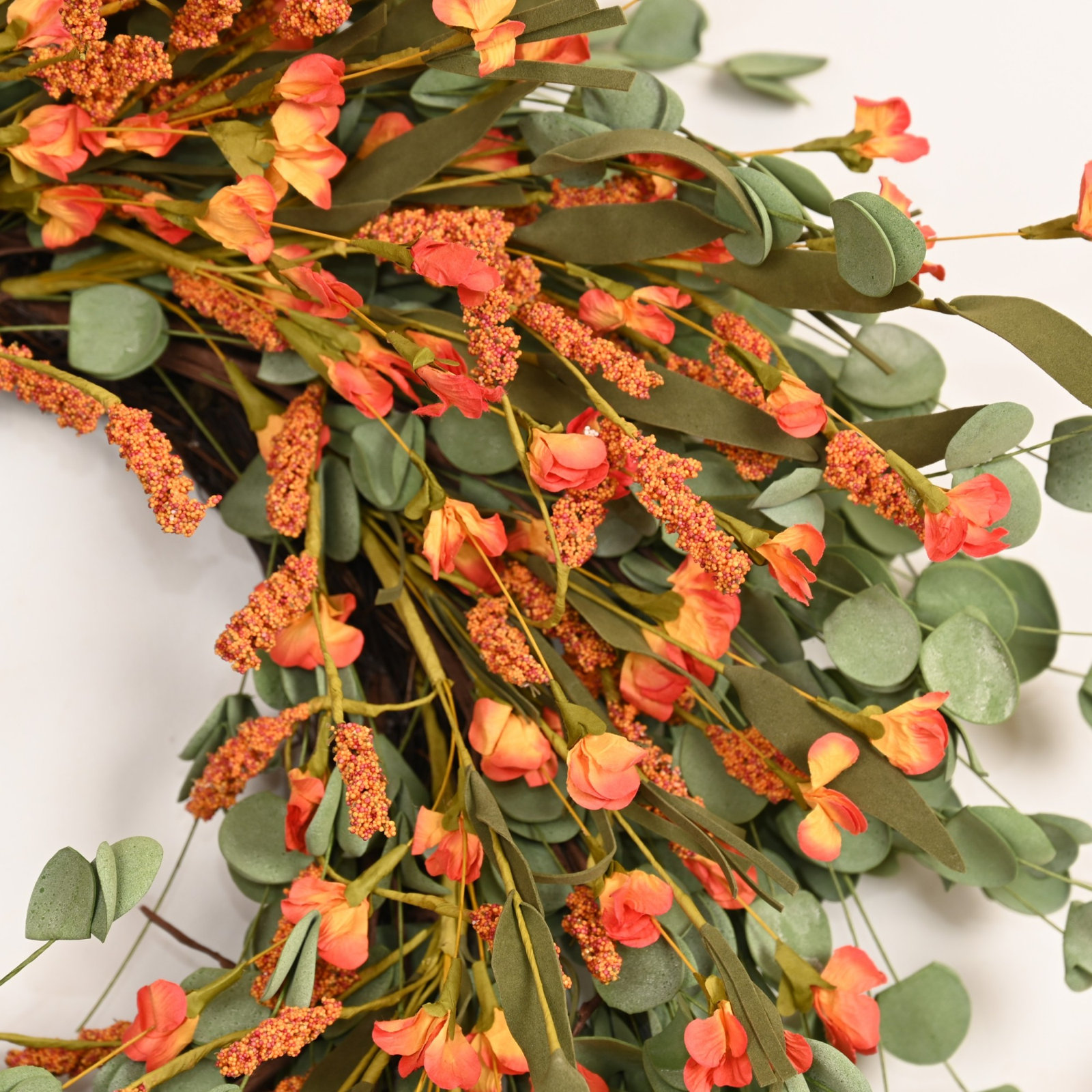 24" Handcrafted Eucalyptus Thanksgiving Wreath