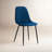 Kavi Minimalist Dining Chairs Faux Leather Upholstered Seating With Cushioned Backrest & Sturdy Metal Legs, Ideal For Home, Kitchen, Dining Room, Bedroom-1455440035