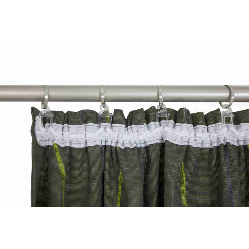 Pedersen Pencil Pleat, Single Curtain, opaque, Green, 132cm Width x 255cm Drop