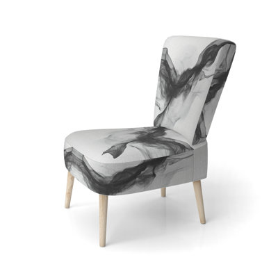 Abstract Upholstered Chair - Monochrome Drift Side Chair