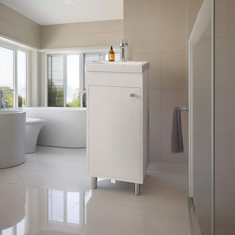 11.4" Bathroom Vanity, White