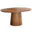 Table de conférence 55,11 po en bois brun rustique ovale pour 6 personnes (chaise non incluse)