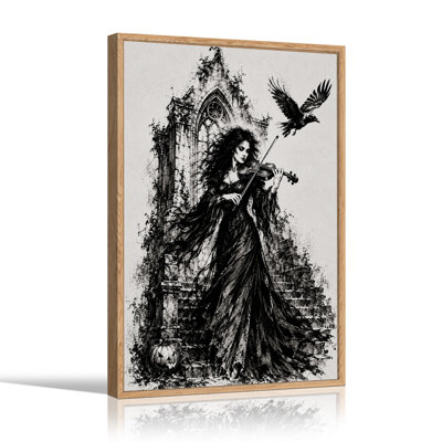 Art mural noir et blanc sur toile
