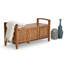 Banc de rangement en bois massif Warm Shaker de 44 po de largeur avec couvercle relevable et panneaux de style shaker-859227923