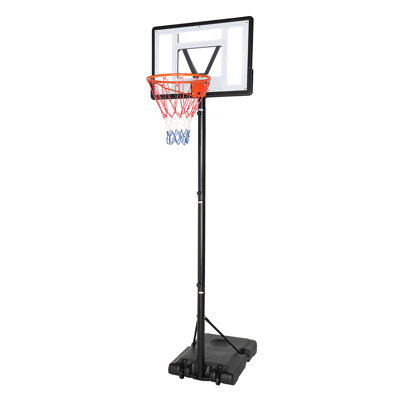 8-10 ft. Adjustable Height Metal Portable Full-Size Basketball Hoop