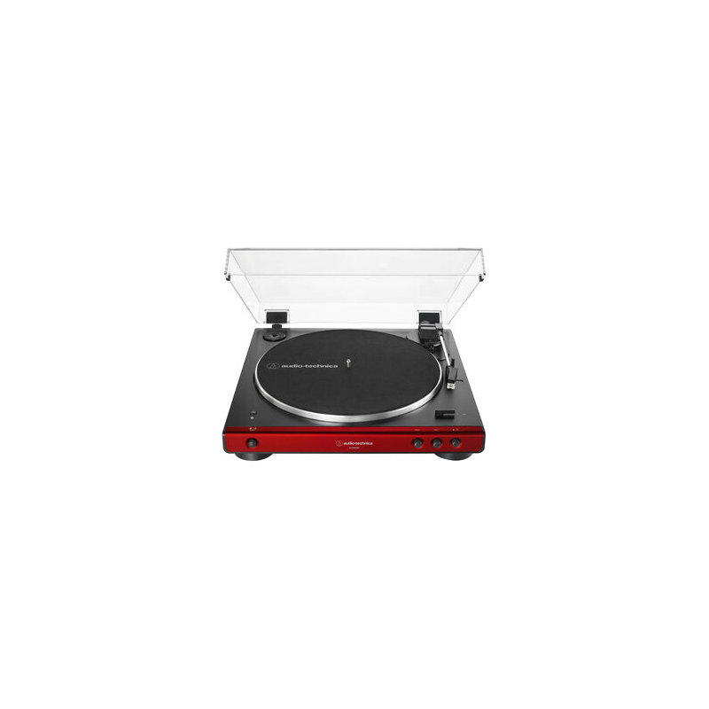 Audio Technica AT-LP60XBT-RD Bluetooth Turntable -Fully Automatic - Belt-Drive (Red/Black)