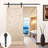 Black Steel Barn Door Hardware Kit Standard Single