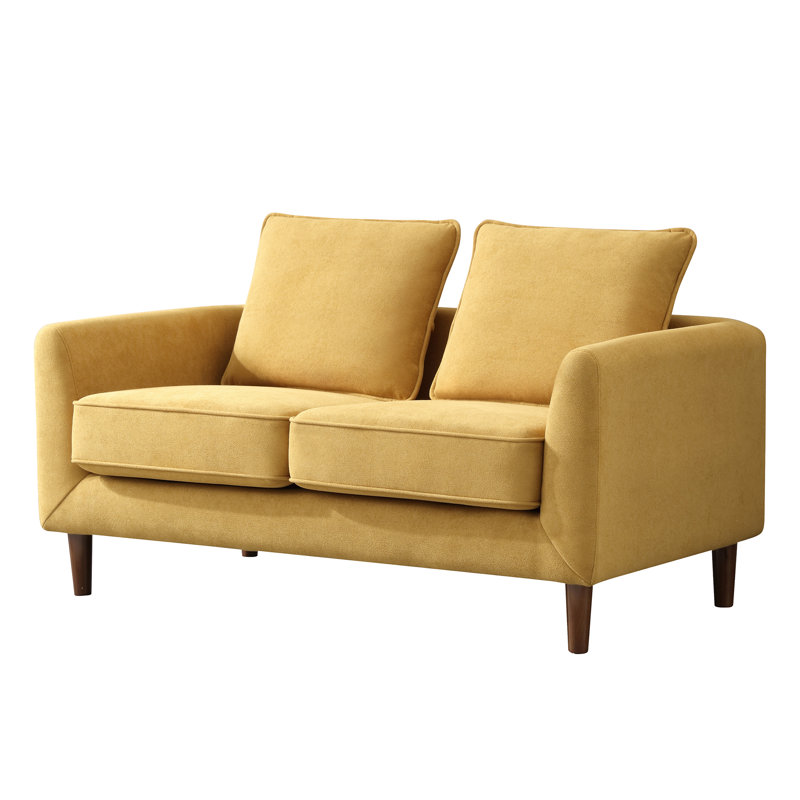 Causeuse en chenille de 57 po de largeur, Jaune