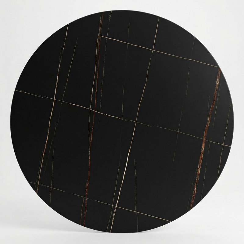 Un plateau tournant, H 0,47 po x L 31,5 po x l 31,5 po, Noir