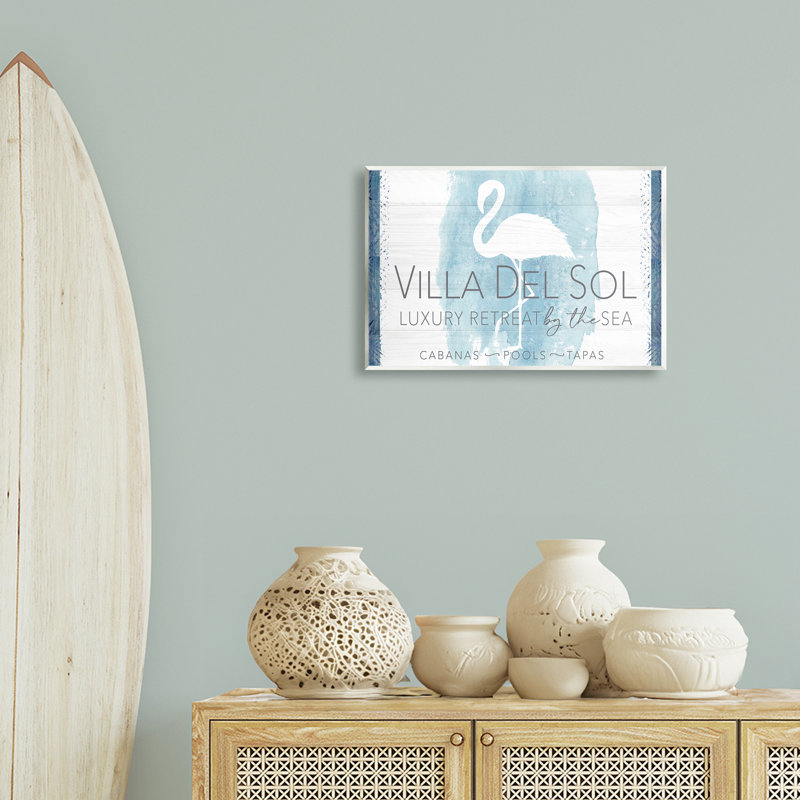 «Beach Retreat Flamingo Sign» par PDR, LLC., H 13 po x l 19 po