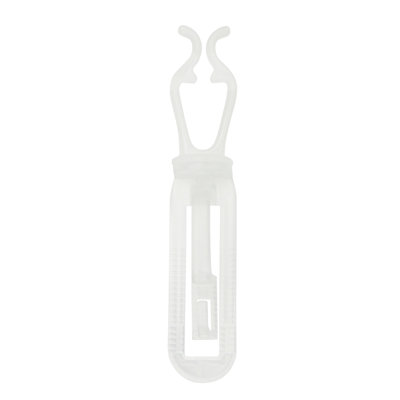 White Universal Swivel Gutter and Shingle Outdoor Christmas Light Clips 3.75"