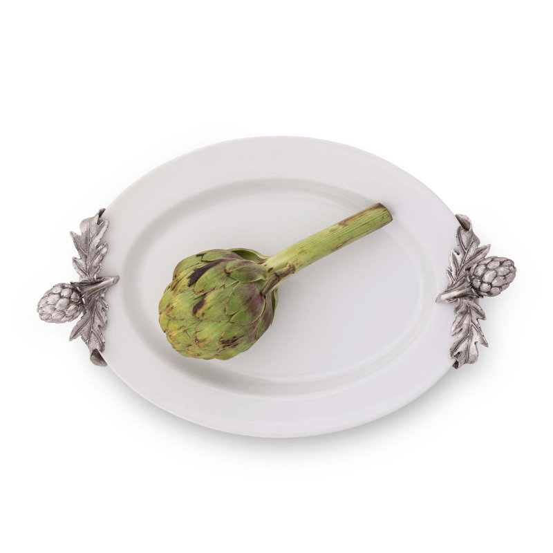 Farmer's Market Ceramic Oval Decorative Tray