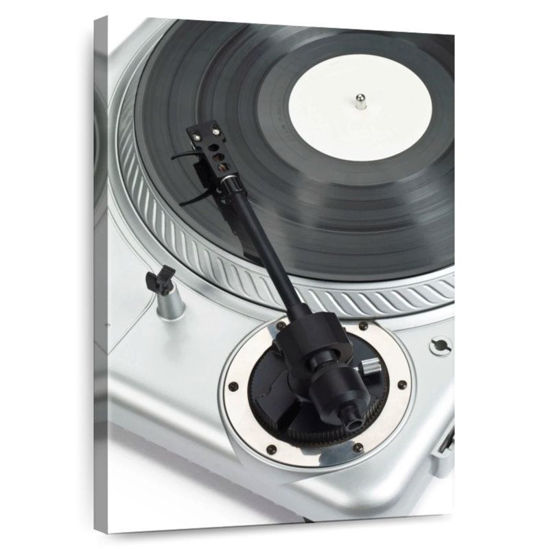 Tourne-disque argent Abarca, H 12 po x l 8 po