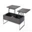 Table basse avec plateau relevable en chêne gris et chrome-724785173