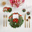 Christmas Wreath Vegan Leather Round Pebble Placemat-536980217