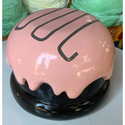 Statue truffe Jadian rose mauve surdimensionnée