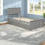 Space-saving Wood Platform Bed With Twin Trundle, Modern Home