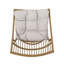 Faux siège et table d'appoint - Structure brune, avec fer, brun, imperméable