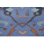 Tapis oriental bleu fait à la main Oushak 4 x 6