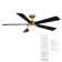 54" Eclipse 5 - Blade LED Smart Standard Ceiling Fan with Remote Control and Light Kit Included, Works With Google Assistant, Amazon Alexa, iOS and Android App