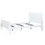 Lit simple contemporain blanc - Bois massif avec glissières en métal de taille de fond de tiroir