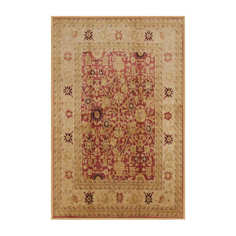 Tapis oriental rouge / beige Giligia, Rectangle 2 pi x 3 pi