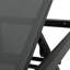 Chaise longue de piscine de 2 - dossier réglable, siège en filet, structure en aluminium avec roulettes, filet de piscine noir / gris confortable, structure stable, position