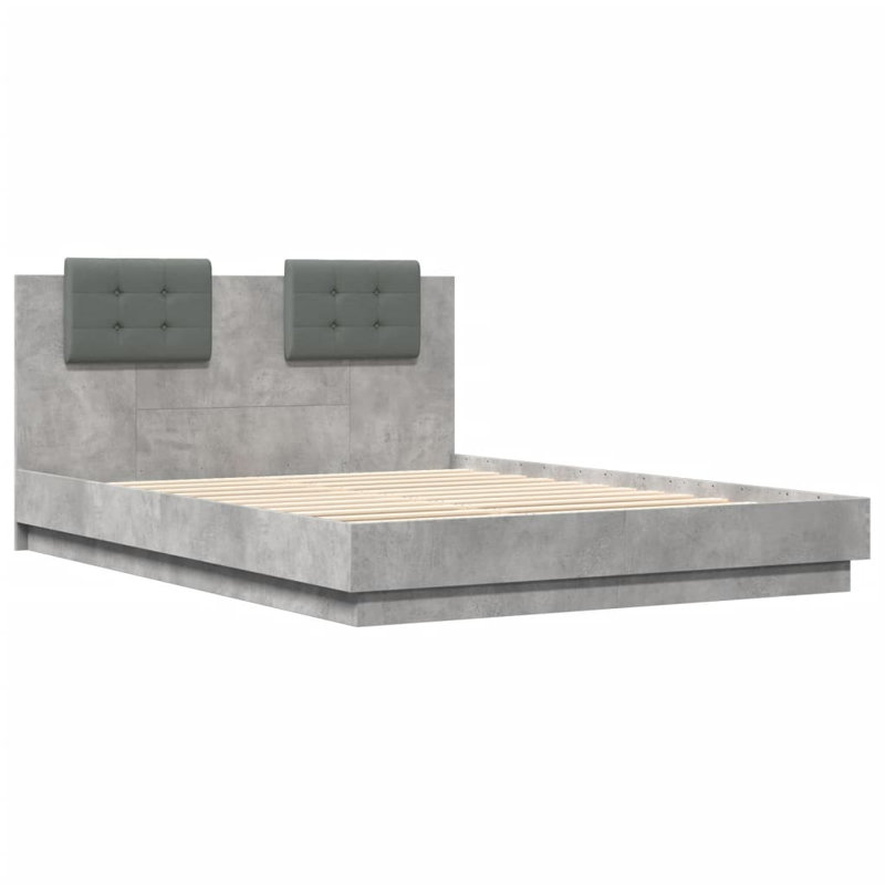 Vandewa Bed, Concrete Grey, UK King - 150 x 200 cm