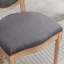 Chaise de salle à manger de style antique avec structure en bois massif avec tissu en lin et rembourrage en mousse souple-1540756918