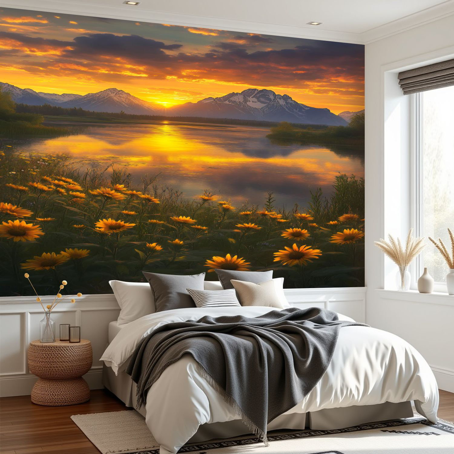 Latitude Run® Wall Mural Peel and Stick Wallpaper Mountain Landscape ...
