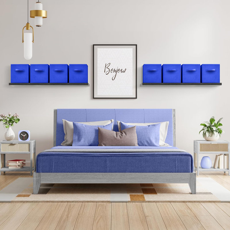Bac de rangement en tissu Sorbus, Bleu royal