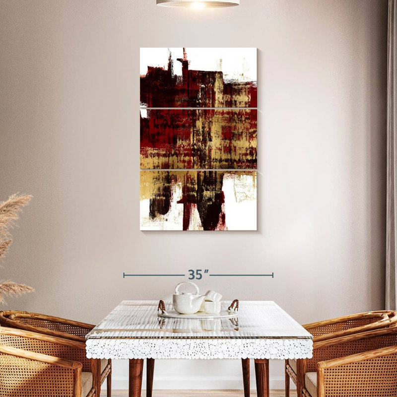 Avery Kinetic Gold sur rouge II, H 45 po x l 28 po