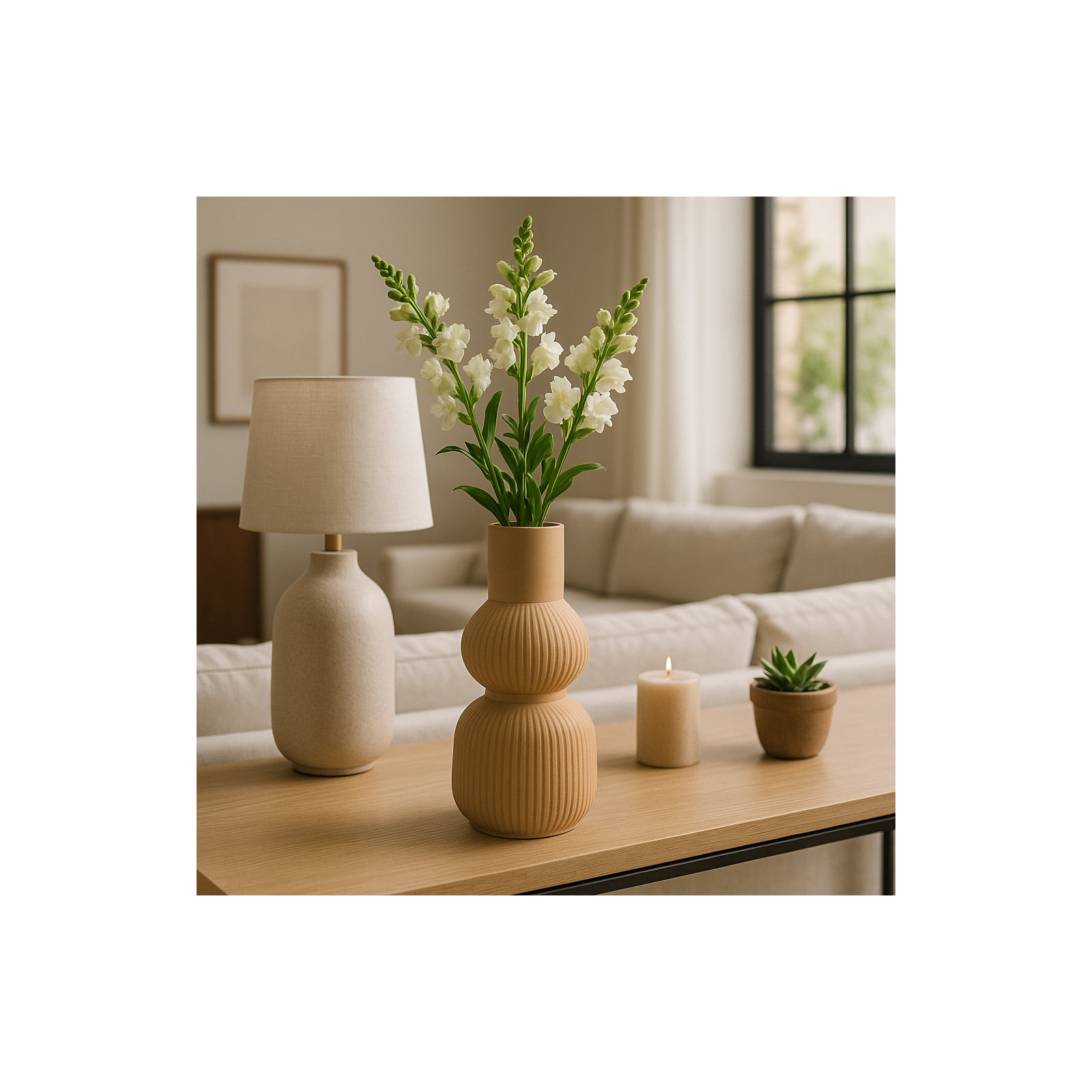 Joss & Main Marchena 3D Printed Vase, 12" H x 5" W x 5" D