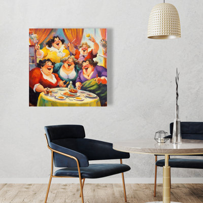 The Buffet - Toile de cuisine jaune pour la maison | Reproduction d'art