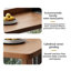 Table de bar haute avec plateau à bord surélevé-1646110840