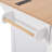 55.7'' Large Kitchen Island With 2 Drop Leaf,, Rolling Kitchen Cart On 5 Wheels With Power Outlet, Folding Storage Dining Table With Spice & Towel Rack , 3 Drawers, For Kitchen, Dining Room,White-1755063687
