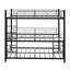 metal three-layer bunk bed for adults and children, universal bunk bed with safety railing, climbing ladder, space saving dormitory bed-2124016816