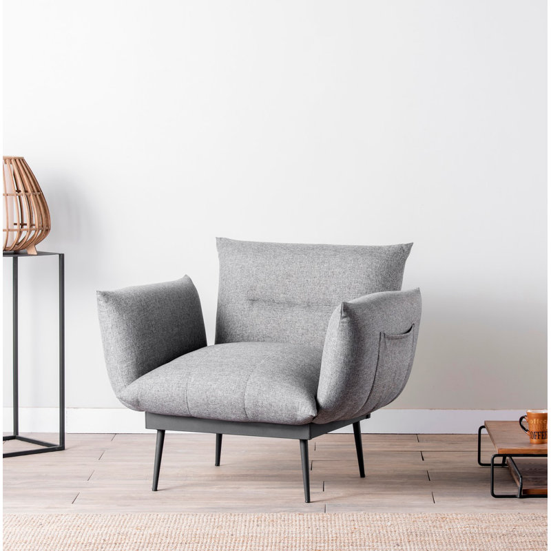 Fauteuil l 35,43 po Althrop, Gris
