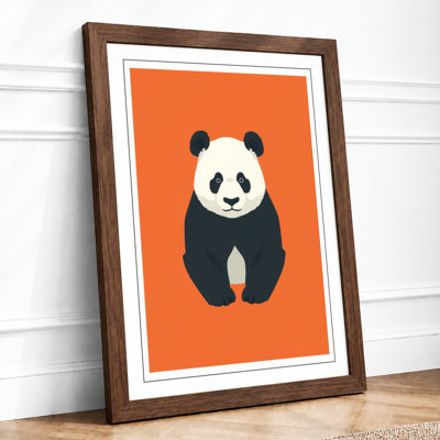 Geometric Panda Modern - Framed Print
